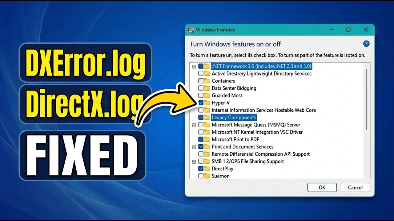 Как исправить ошибку &laquo;An Internal System Error Occurred&raquo; (DXError.log и DirectX.log) в Windows