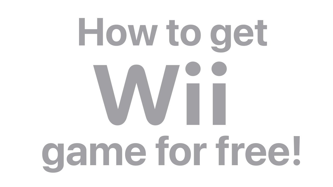 how to get Wii games for free!