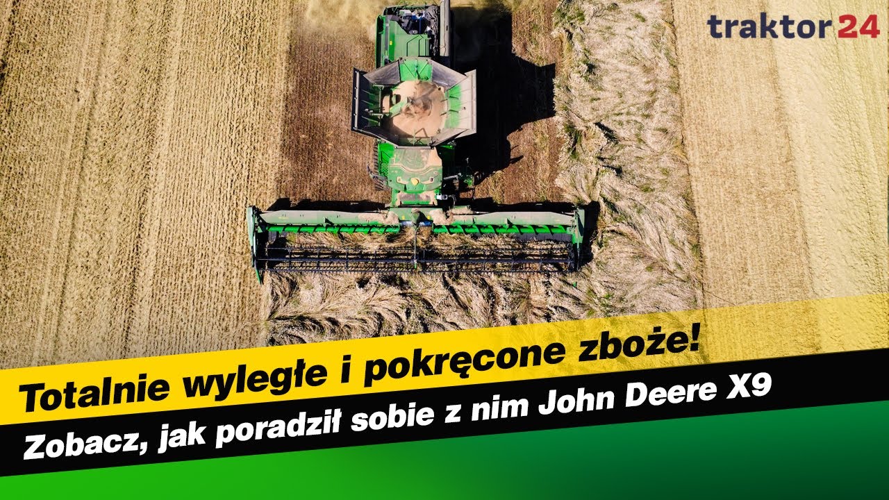 John Deere X9 1100 z hederem 13,7 m i systemem predykcji radzi sobie na r&oacute;żnych polach #johndeere