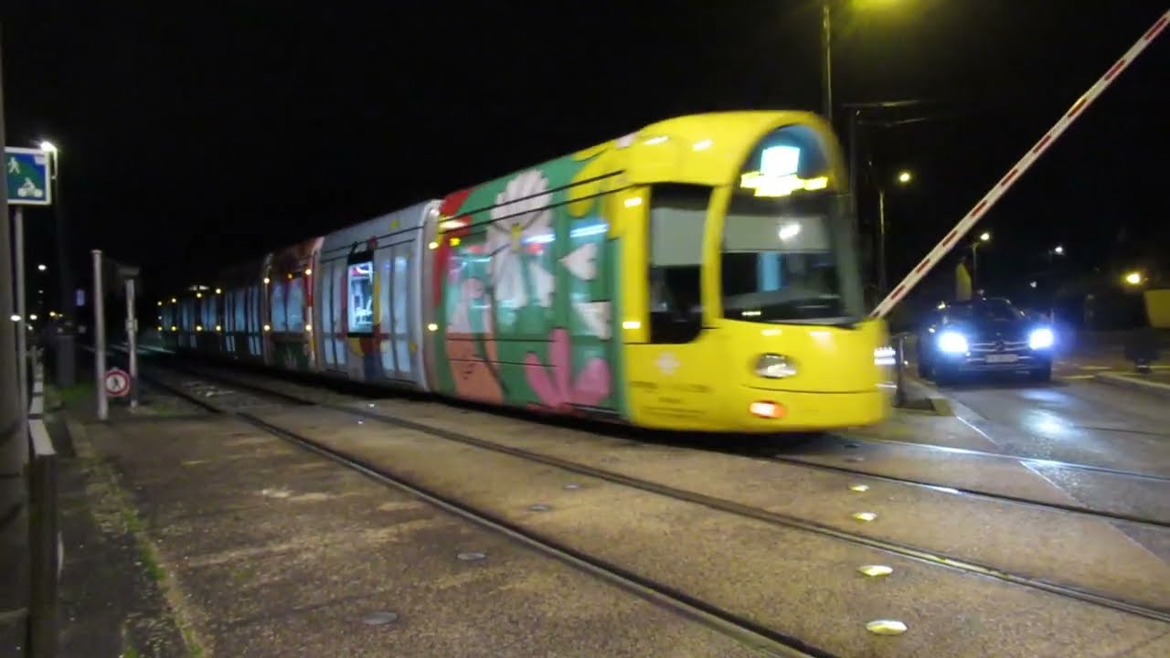 Lyon Tram 3 and Rhonexpress near Meyzieu Gare (TCL/Rhonexpress)