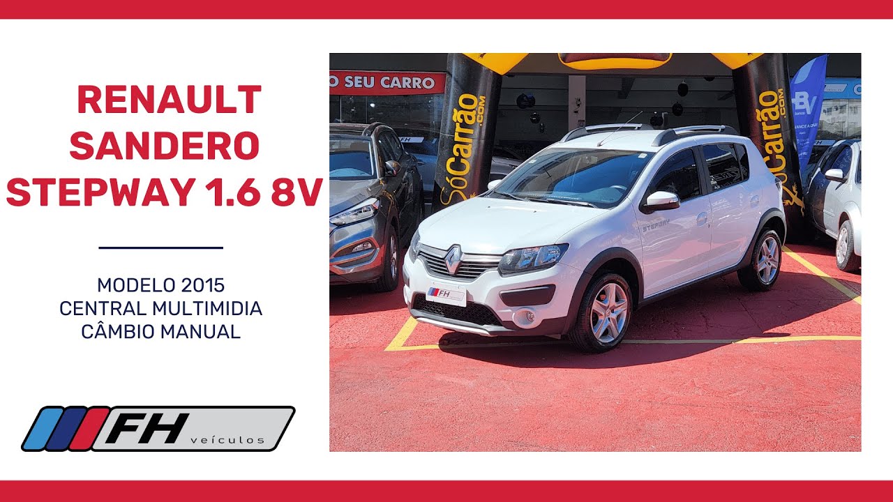 SANDERO 1.6 STEPWAY 2015 VALE MUITO A PENA. Briga com Renegade, T-cross, Tracker, mas custa a metade