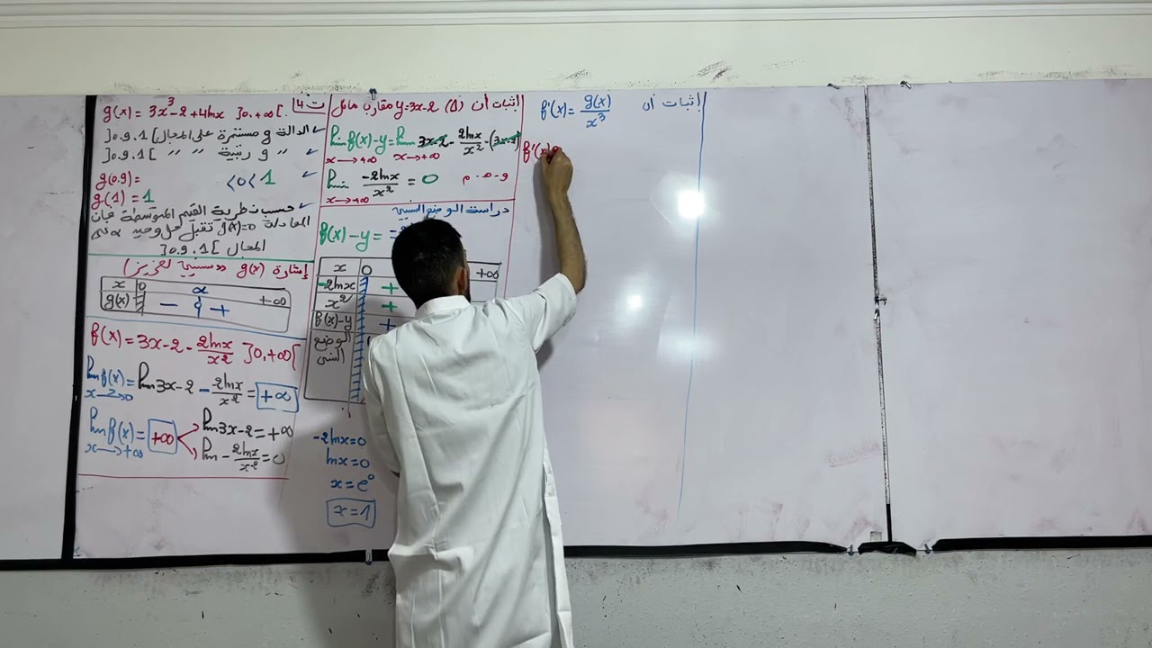 التمرين الشامل الرابع في الدالة اللوغارتمية ln(x) ❤️ شعبة تسيير واقتصاد
