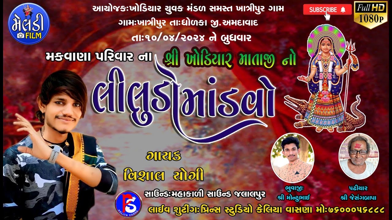 🔴LIVE | VISHAL YOGI |   KHODIYAR MATAJI NO LILUDO MANDVO GAM  KHATRIPUR | PRINCE STUDIO  KELIYAVASNA