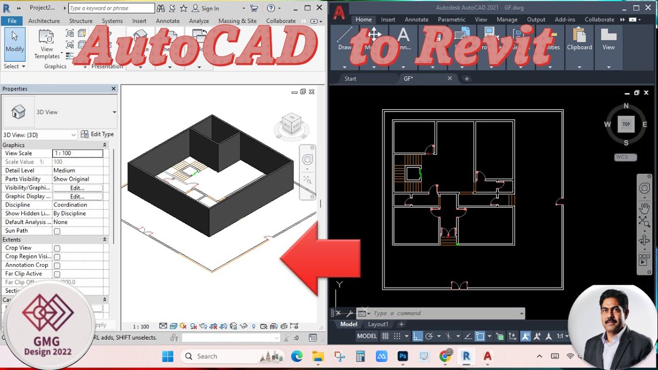 How To Insert Autocad File In Revit | autocad to revit