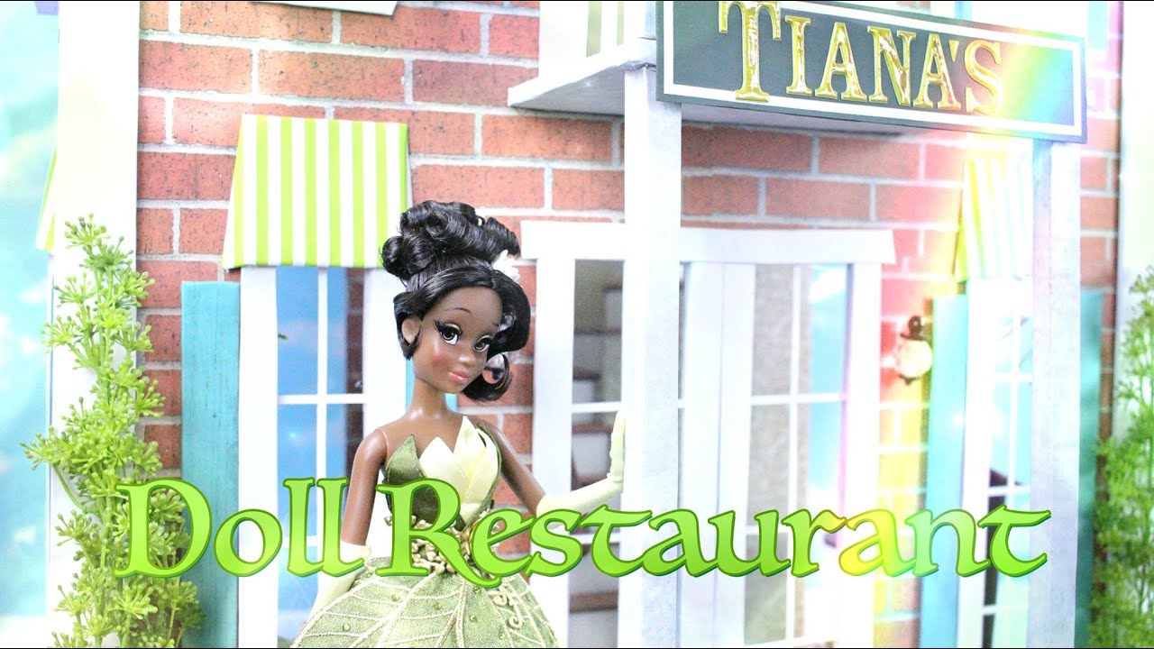 DIY - How to Make:  Doll Restaurant - Princess Tiana - Handmade - Crafts- Disney Princess - 4K