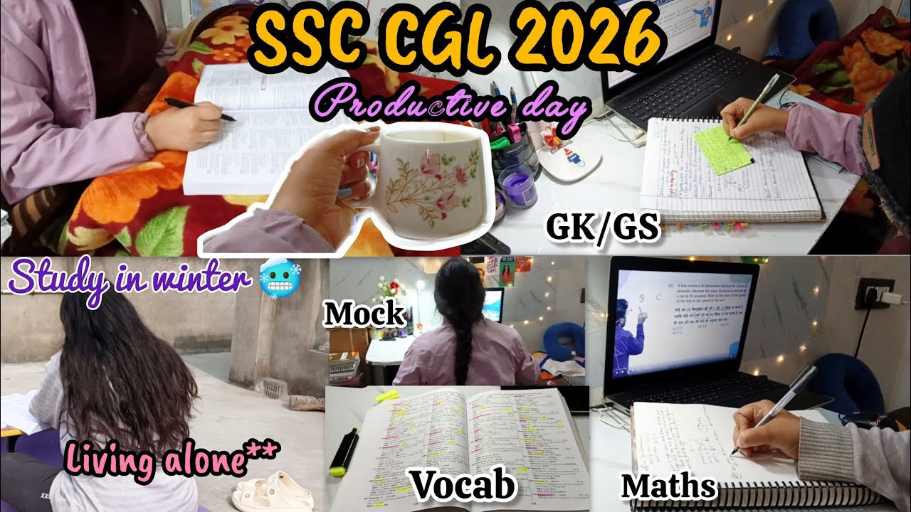 I woke up at 3:15 AM/ Life of an aspirant 📚/ Study vlog/ Productive day #ssccgl2026 #ssc #ssccgl 