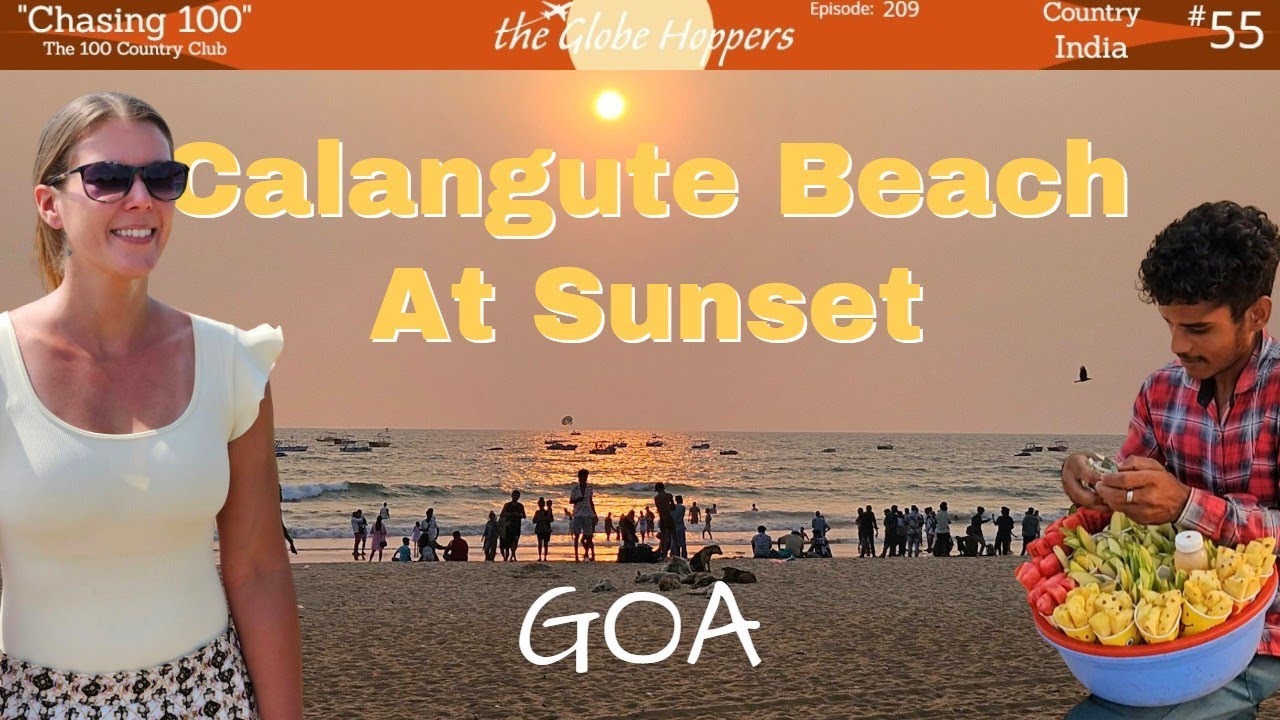 Sunset Vibes in Goa 🇮🇳 | Calangute Beach Road Food, Fun & Friendly Locals