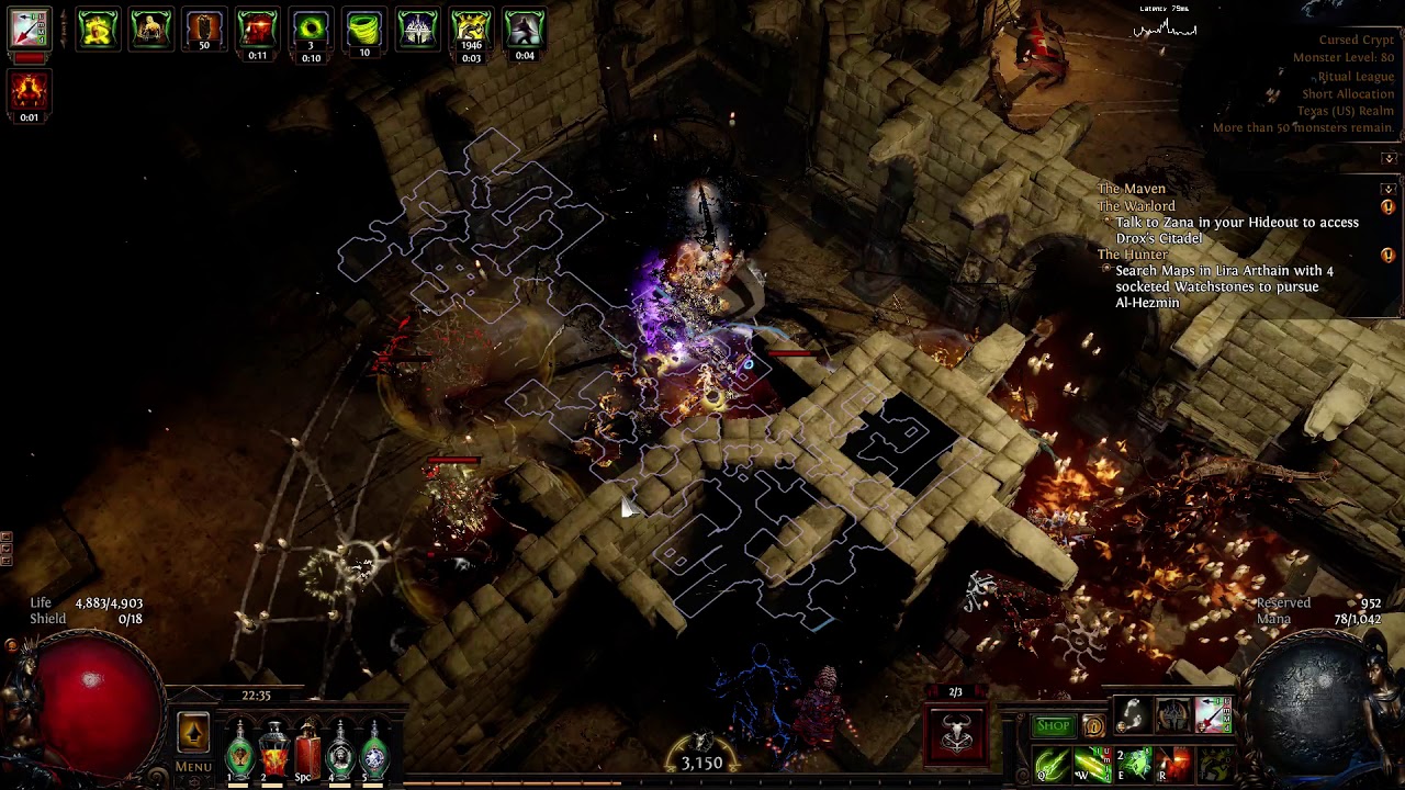 [Path of Exile] 3.13 - Impale TS/Barrage Deadeye - Map clear and gear showcase