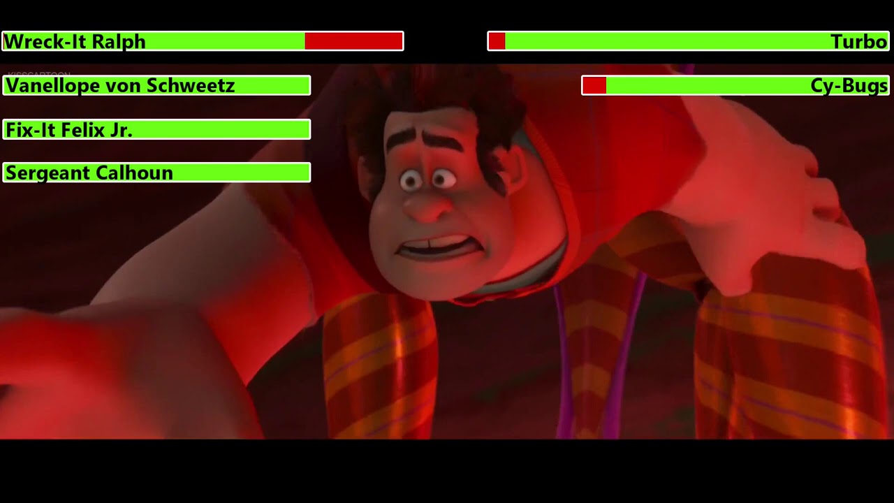 Wreck-It Ralph (2012) Final Battle with healthbars