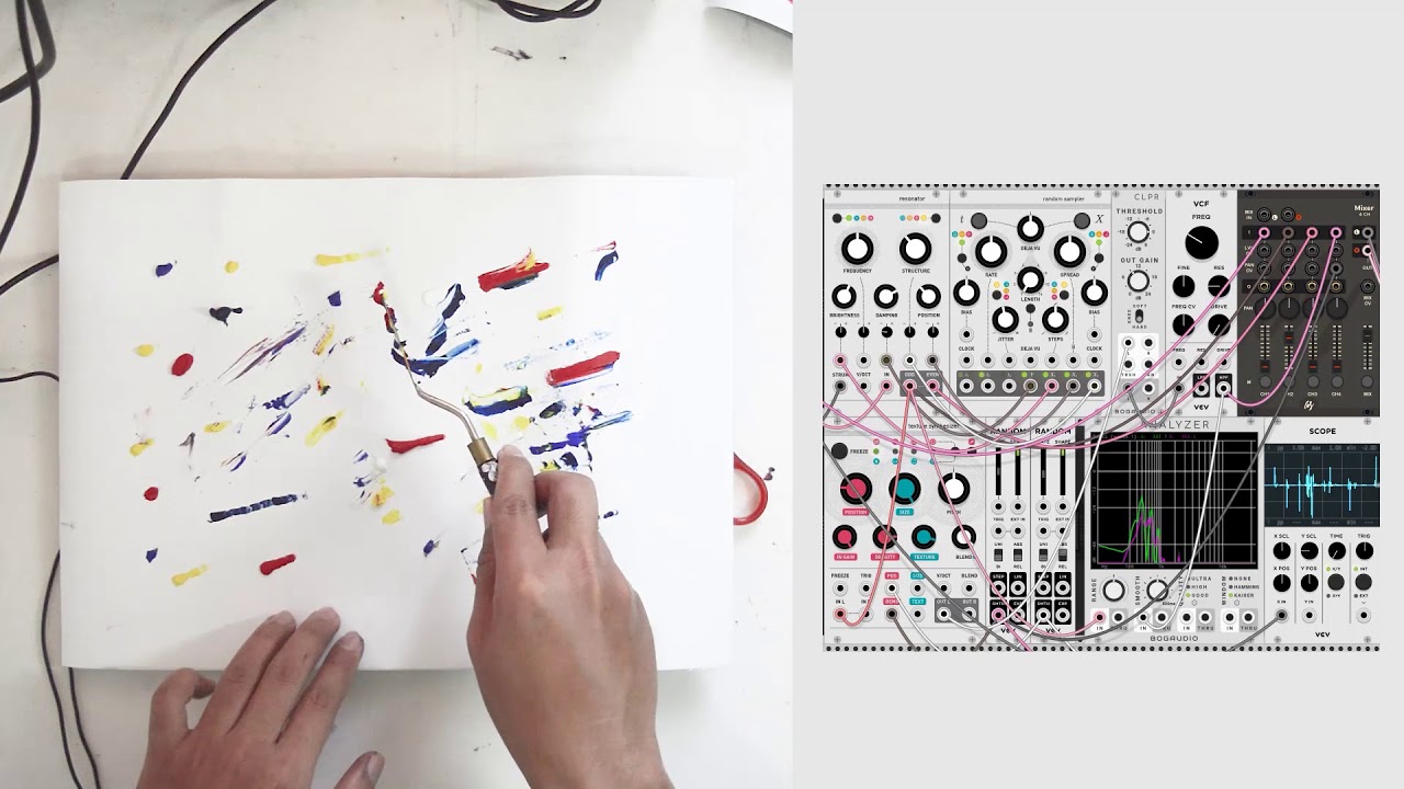 POLA ACAK | Live Abstract Painting, Contact Microphone, Modular Synthesizer in VCV Rack