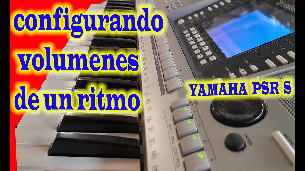 configurando y guardando volumenes de un ritmo en teclado  psr s