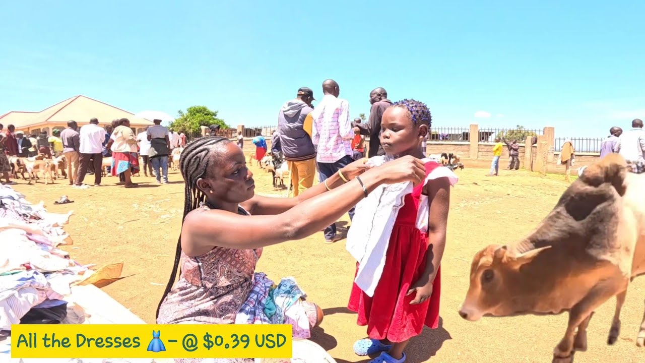 African Market 100 Dollars Shopping 🛍. Village Life 