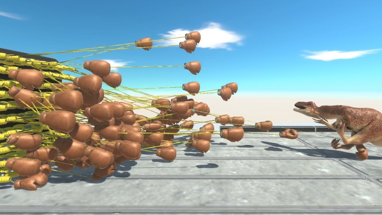 100 Boxing Gloves Punch Animal Revolt Battle Simulator