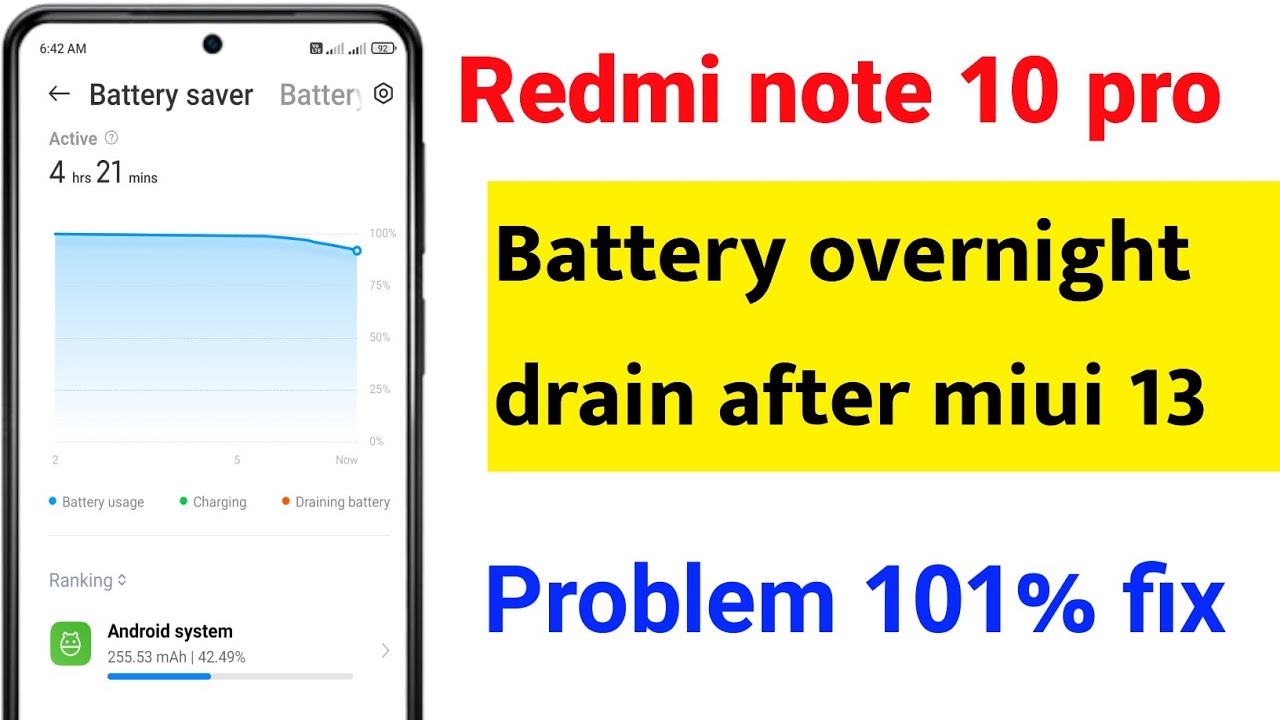 redmi note 10 pro battery drain problem after miui 13 version 13.0.1.0 problem fix