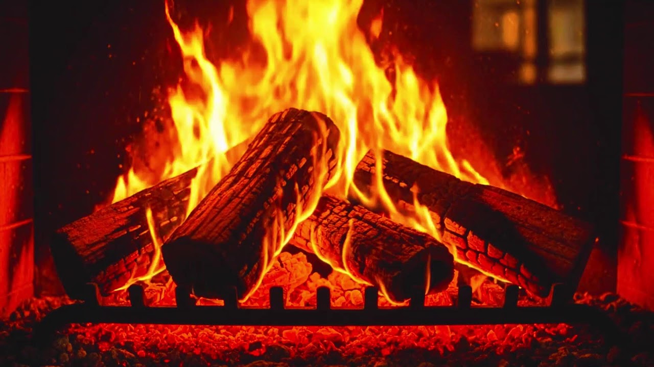 This Cozy Fireplace Will Melt Your Stress Away 🔥 Relaxing Fire Sounds