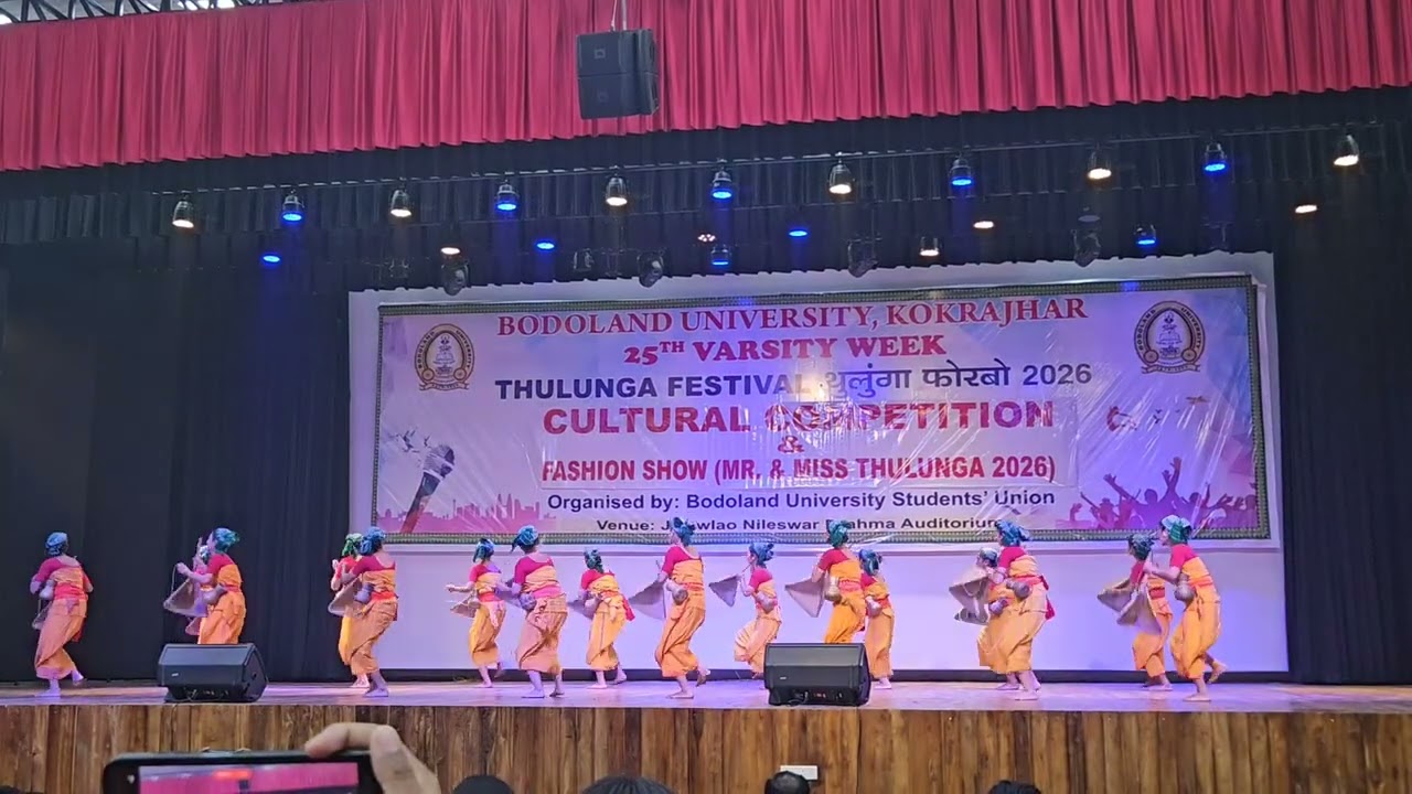 Bodo traditional dance 🥰 bodoland university, kokrajhar// thuluga fwrbw 2026❤️🥳 #trending #bodo