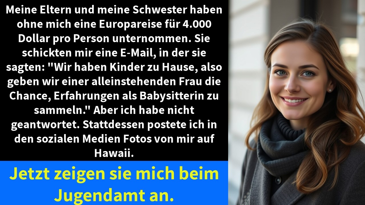 Meine Eltern und meine Schwester haben ohne mich eine Europareise für 4.000 Dollar pro Person