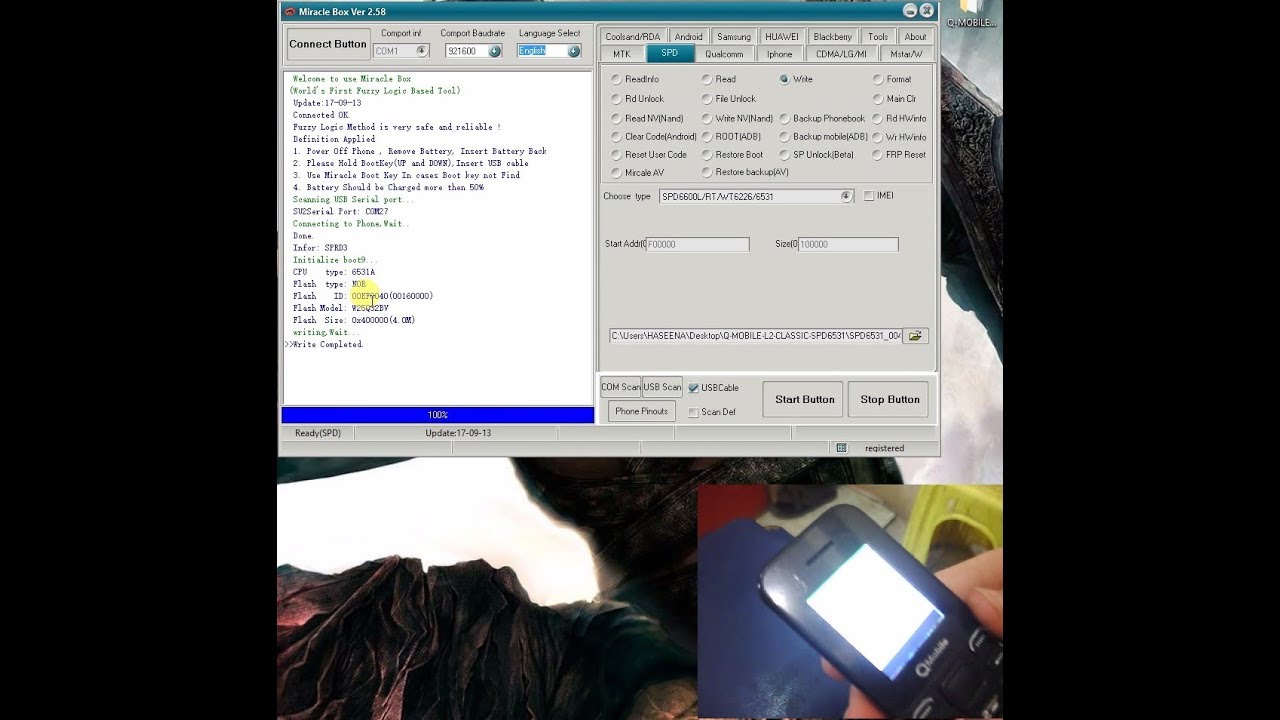 How To Flash Qmobile L2 Classic SPD6531