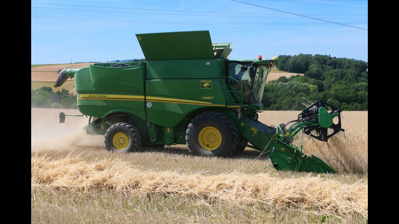 Ernte am Hang/ Getreideernte 2022/ John Deere S 680 i Hill Master/ Biohof