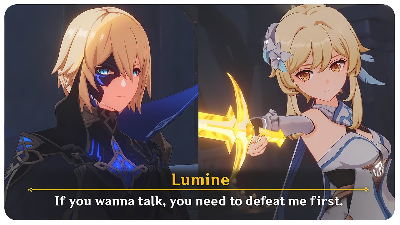 Dainsleif VS Lumine (Abyss Twin) Cutscene Archon Quest | Genshin Impact 4.7