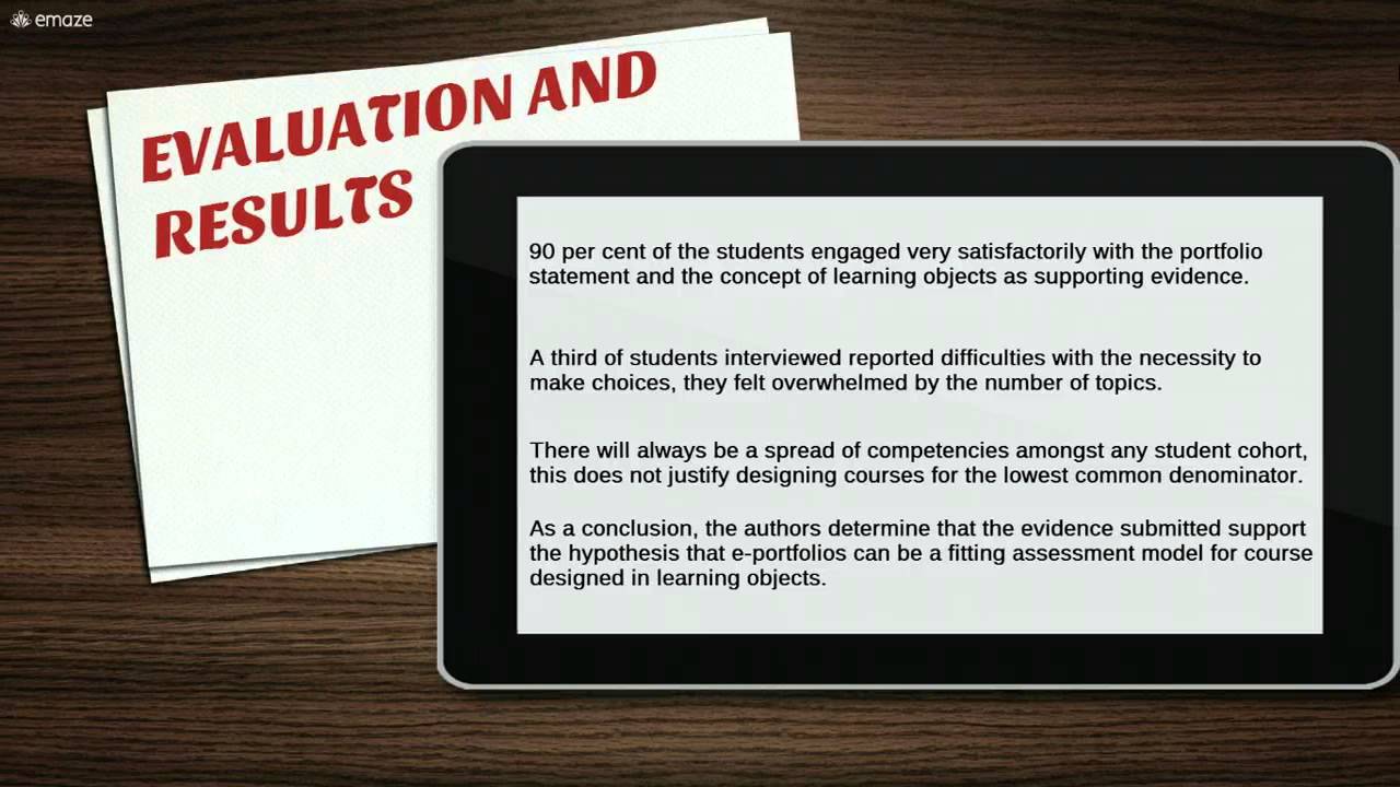 E-portfolio: an assessment tool for online courses