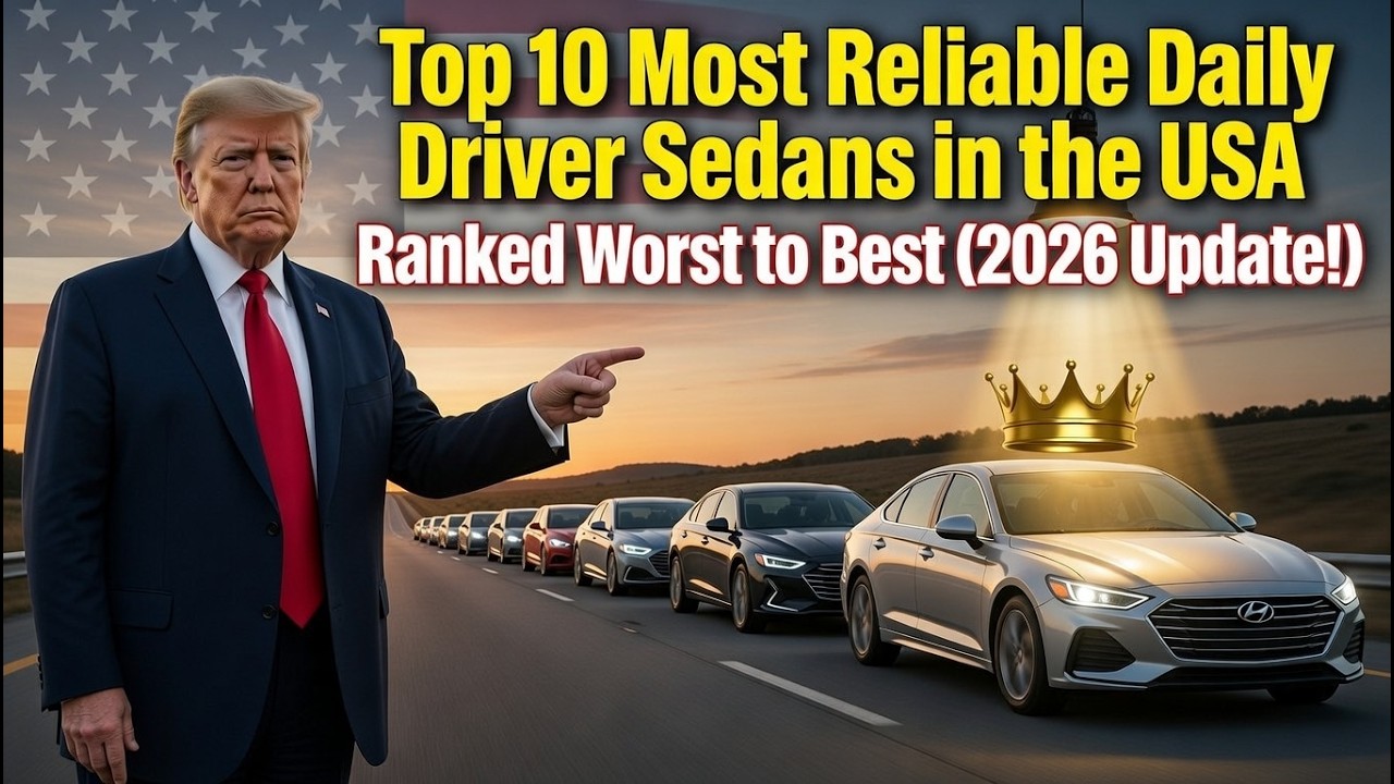 Top 10 Most Reliable Daily Driver Sedans in the USA — Ranked Worst to Best (2026 Update!)