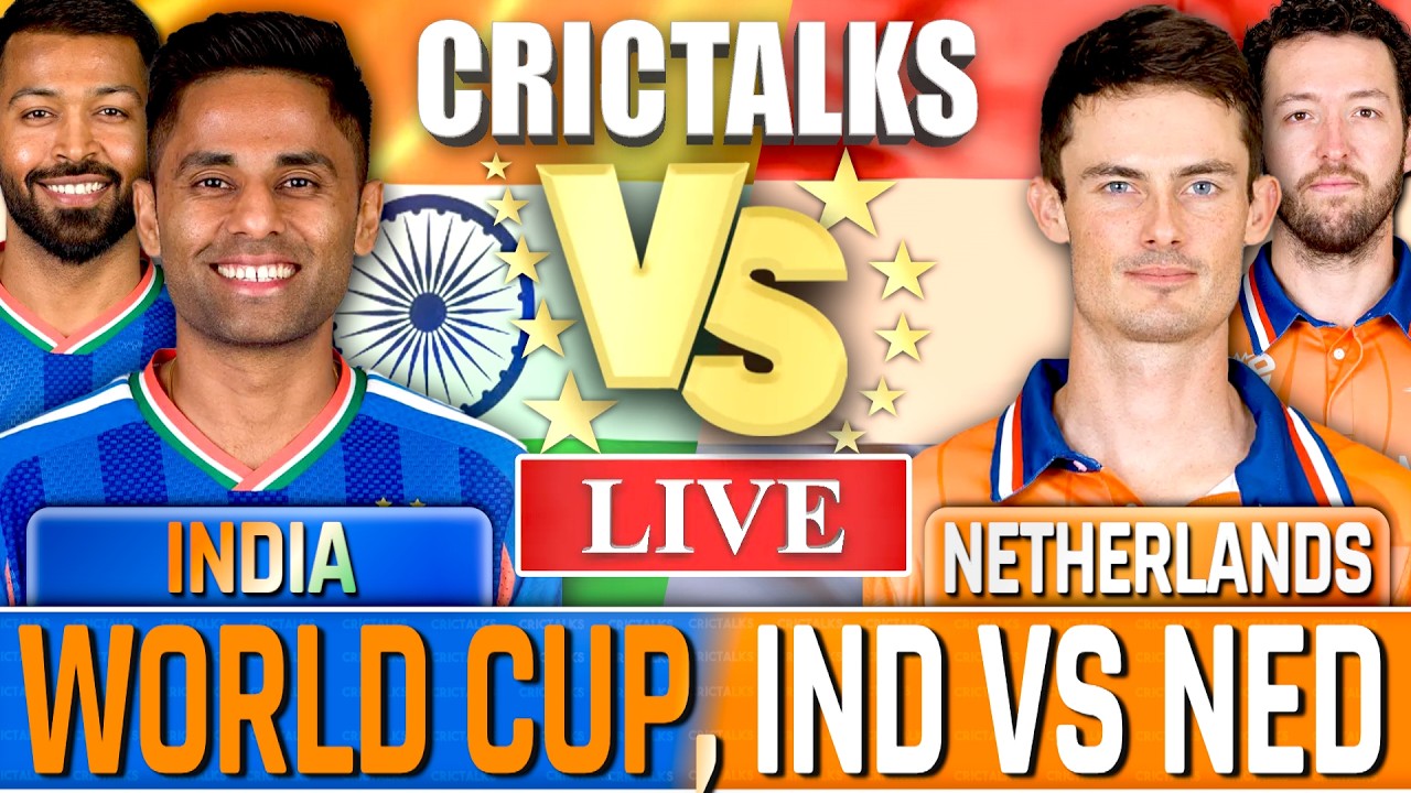 🔴 Live: IND vs NED, T20 World Cup 2026, Live Match Today Score Commentary, India v Netherlands