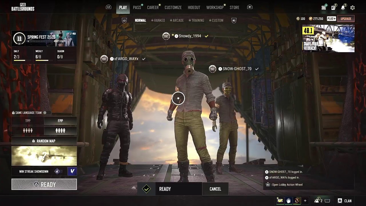PUBG:🪖 -  with my Pops,The❄️👻 & 🔥Fargo solo Squads  (SNOW-GHOST_70
