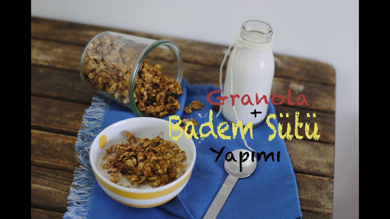 Badem sütü,Badem unu ve Granola yapımı