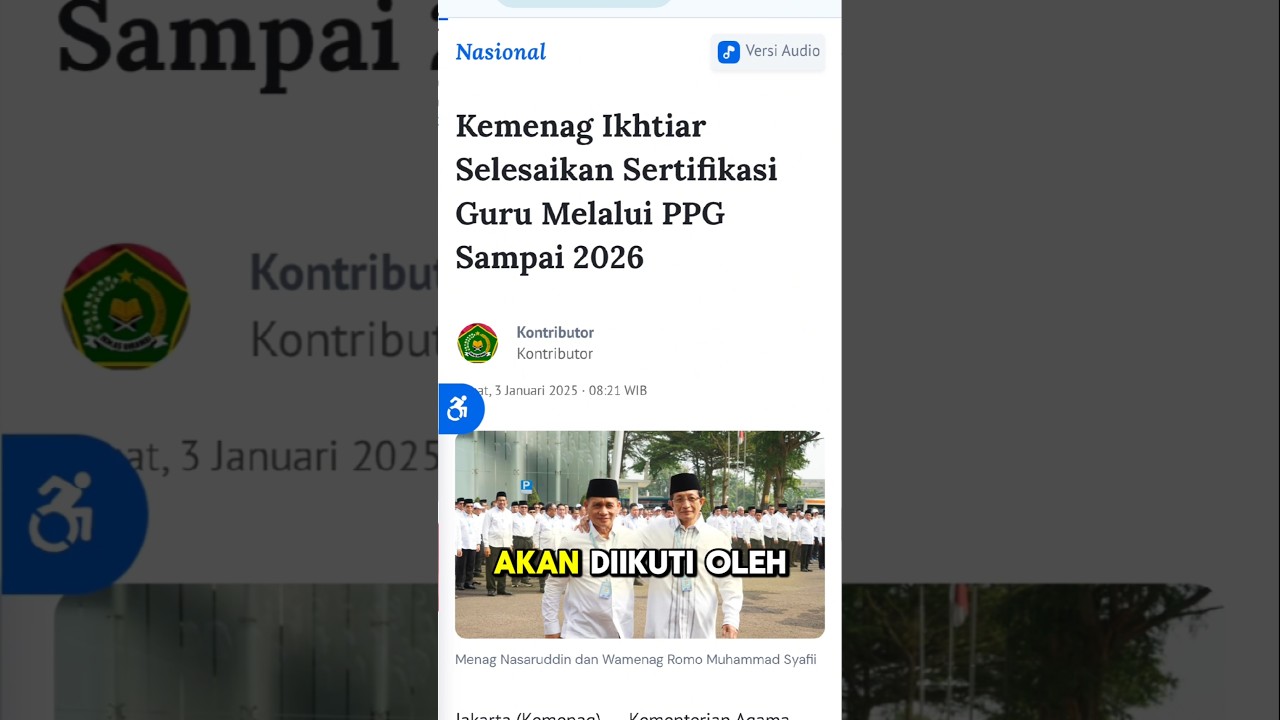 Pengumuman PPG Dalam Jabatan Kemenag Guru Terima Notifikasi Pemanggilan di Akun SIMPATIKA atau SIAGA