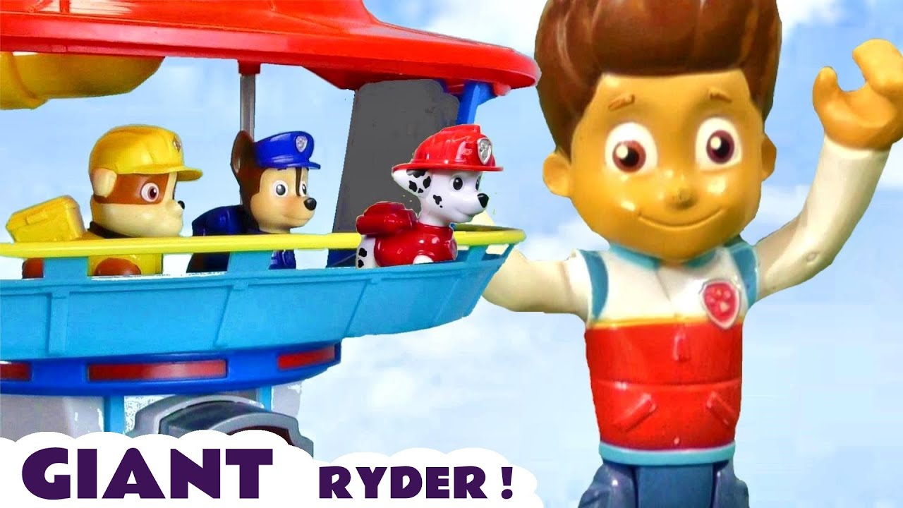 Why does Giant Ryder try to stop the Pups?