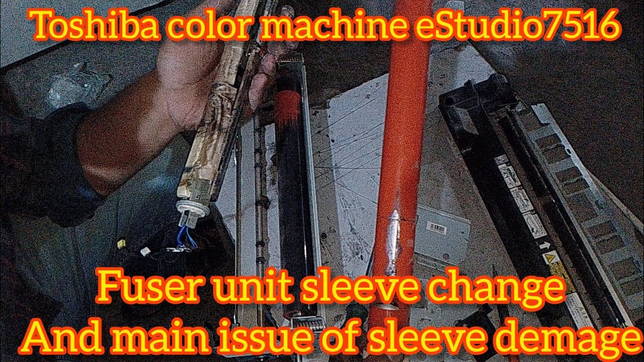 How to change heater unit sleeve | Toshiba colour machine eStudio7516,7506 #toshiba #printer #ricoh
