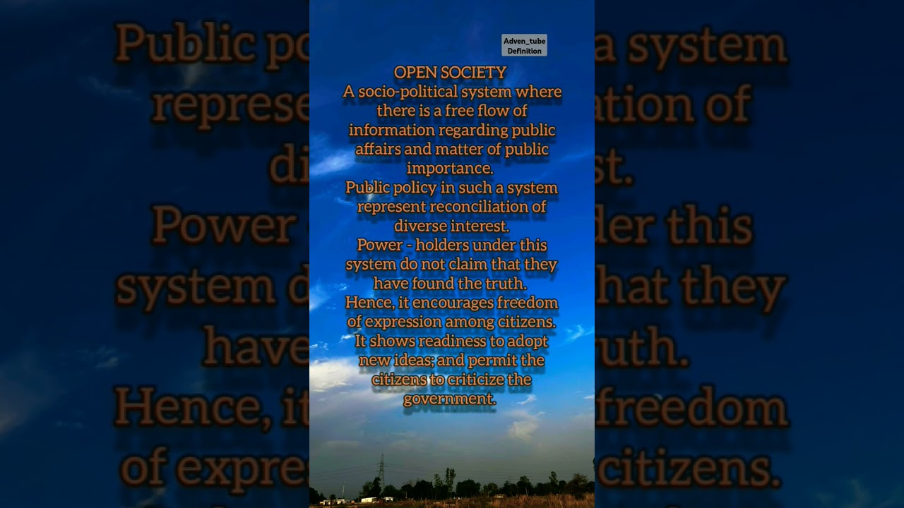 concept of open society 