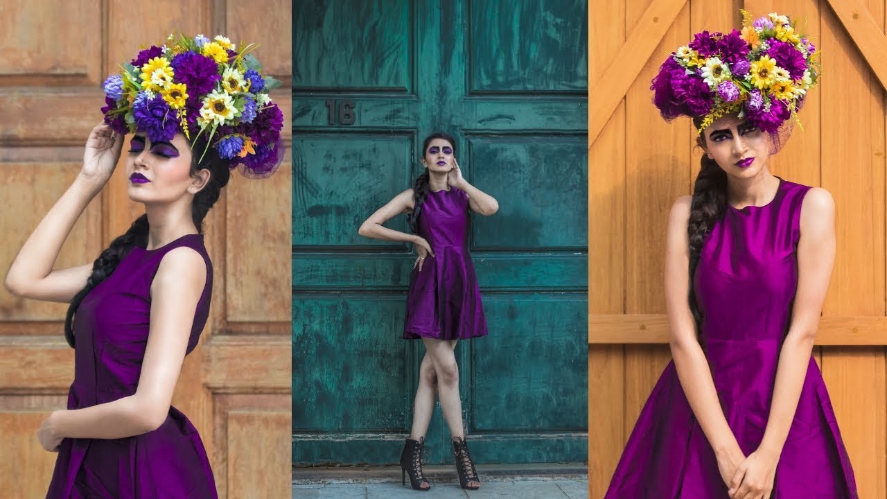 Outdoor Fashion Photoshoot : Floral theme portraits ( Behind the scenes )