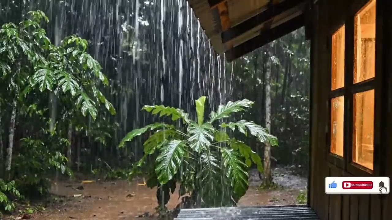 Heavy Rainstorm ASMR | Night Rain Sounds for Sleep and Meditation