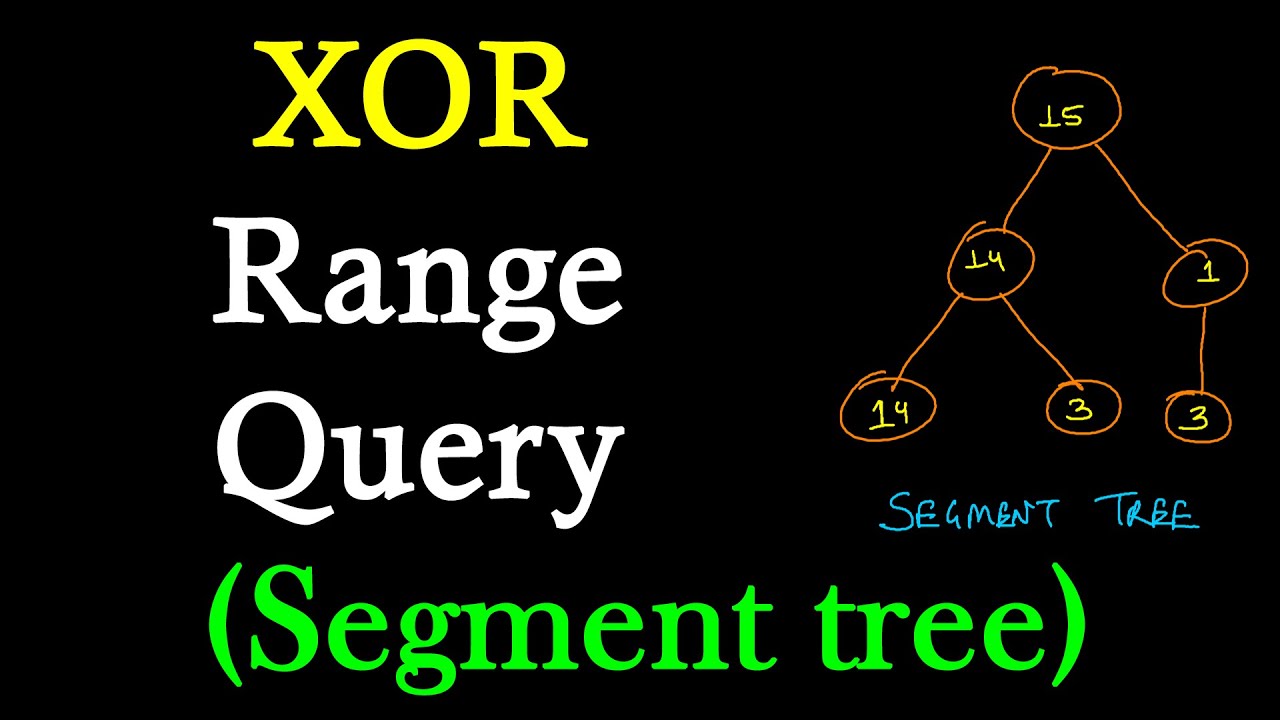 XOR of a given range | Segment tree | 3 methods