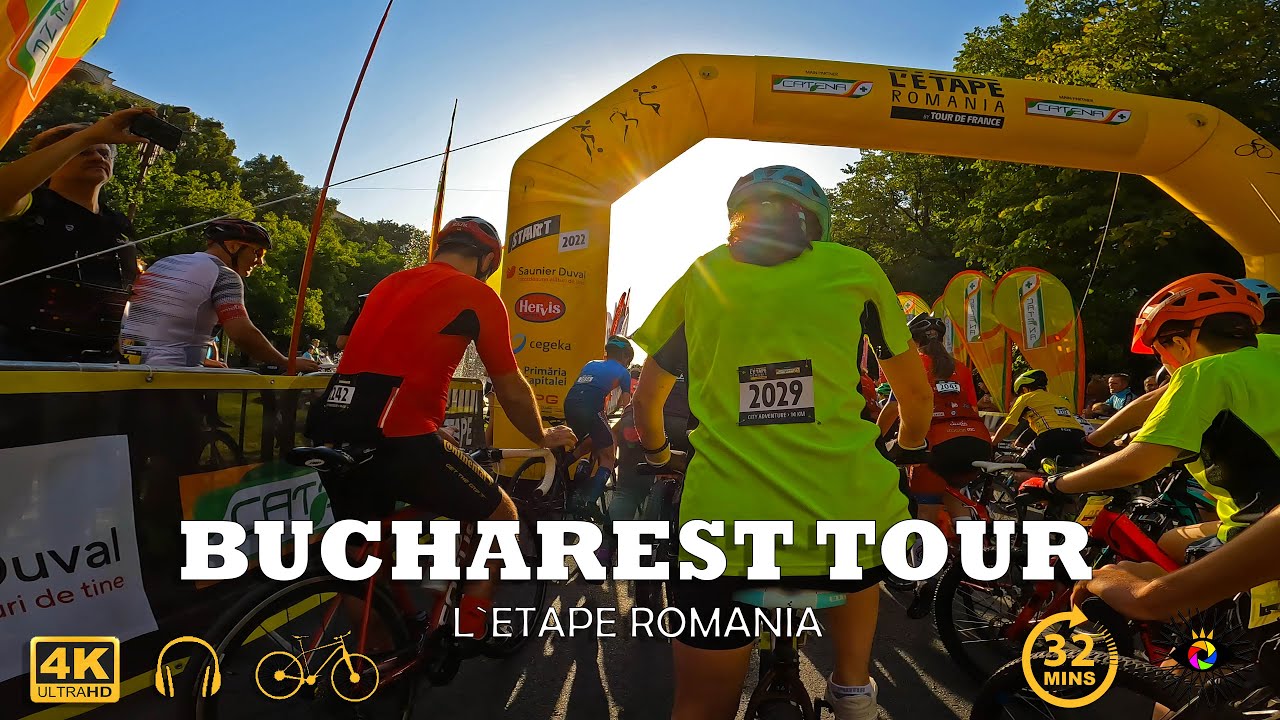 L`Etape Romania - 14 км, БУХАРЕСТ | Виртуальный тур 4k | Глубокий хаус микс | 🇷🇴