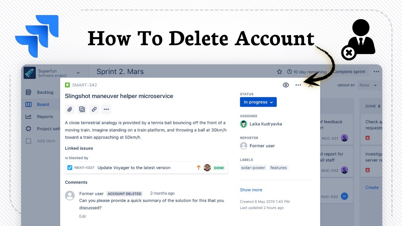 Как удалить аккаунт Jira (базовая очистка профиля)