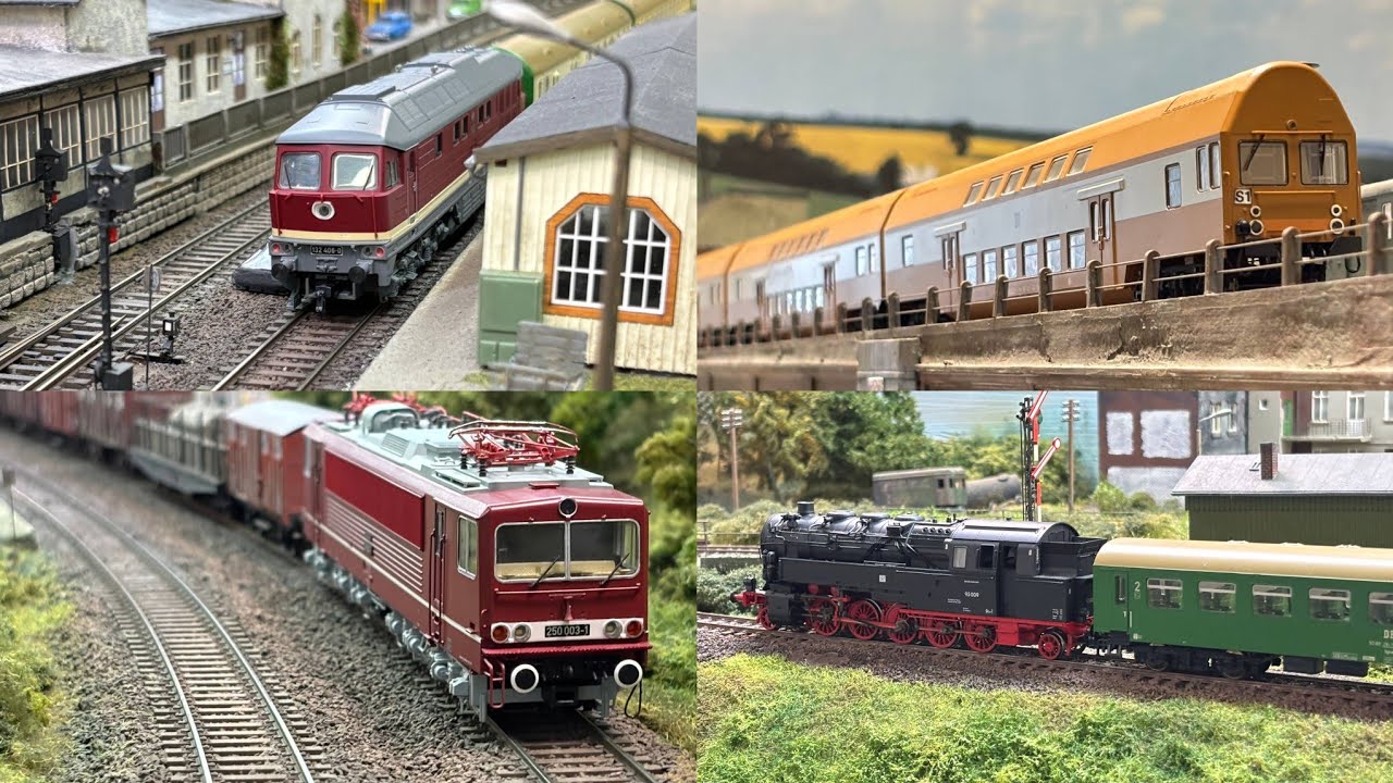 Dampf-, Diesel- und Elektroloks der Deutschen Reichsbahn / H0 Modelleisenbahn Fahrvideo DR /Piko HO
