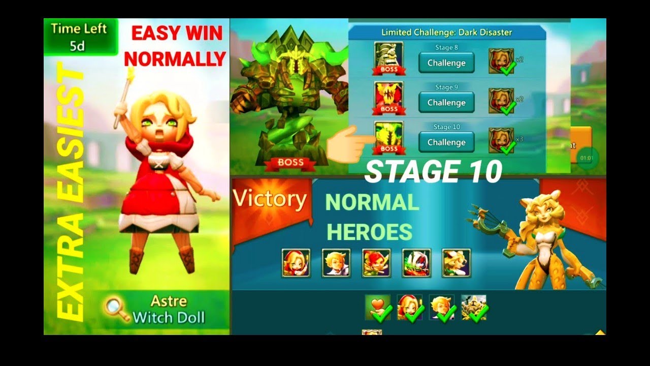 Lords mobile limited challenge dark disaster stage 10