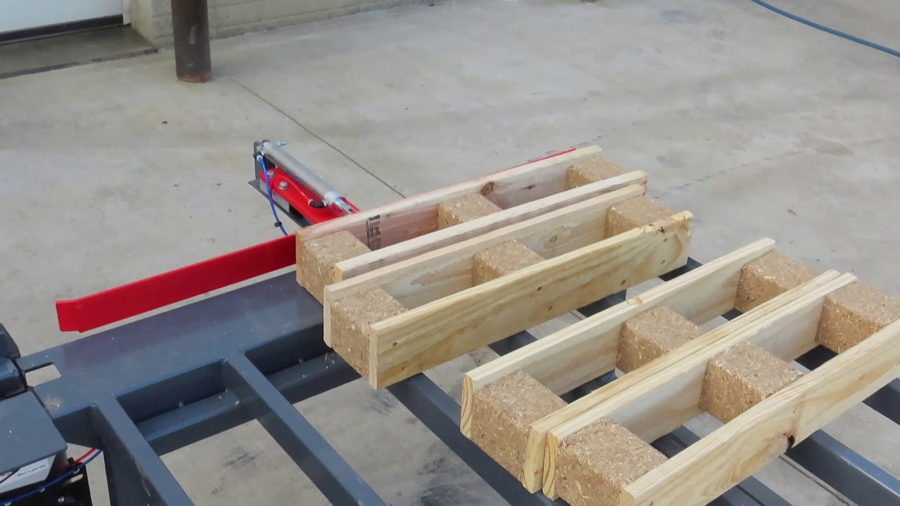 CMAX Block Pallet Leg Machine