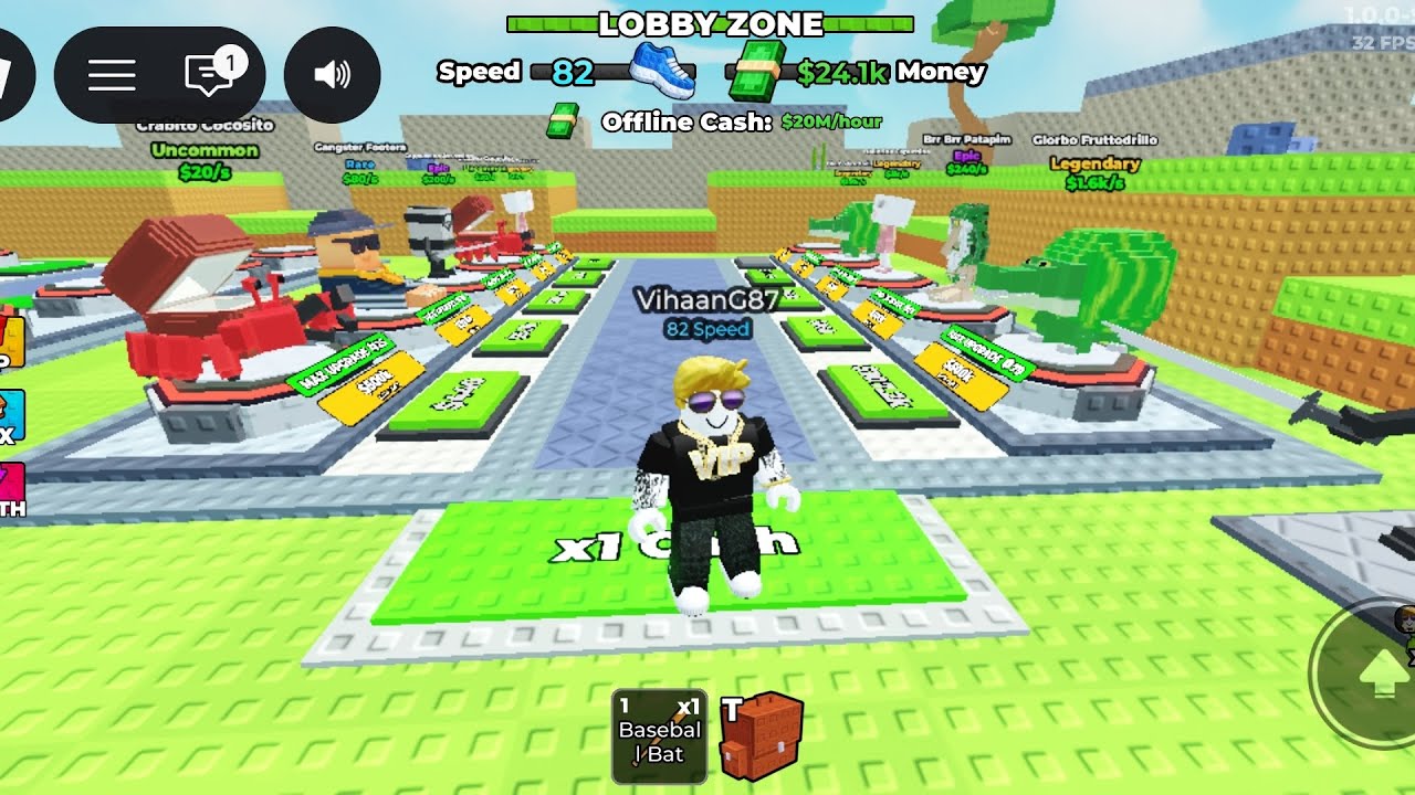 Playing climb for brainrots in Roblox 