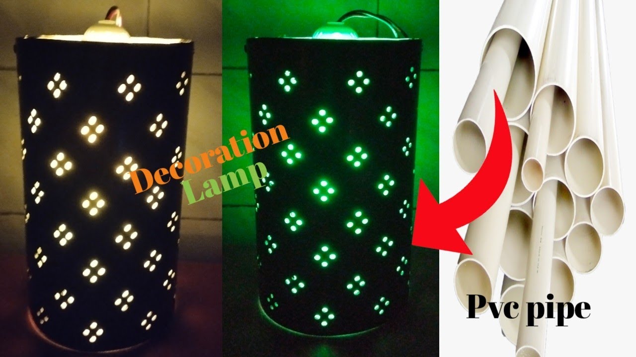 Modern Lighting Ideas from PVC Pipe / Gradient Table Lamp / Diy Craft.