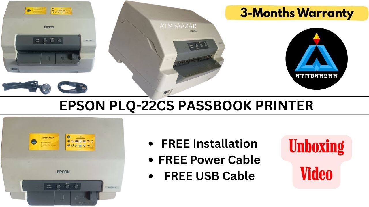 EPSON PLQ-22CS PASSBOOK PRINTER - Unboxing Video