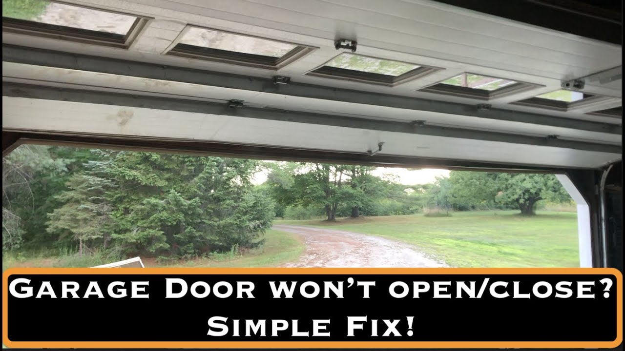 Garage Door Won't Open/Close - Simple Fix!