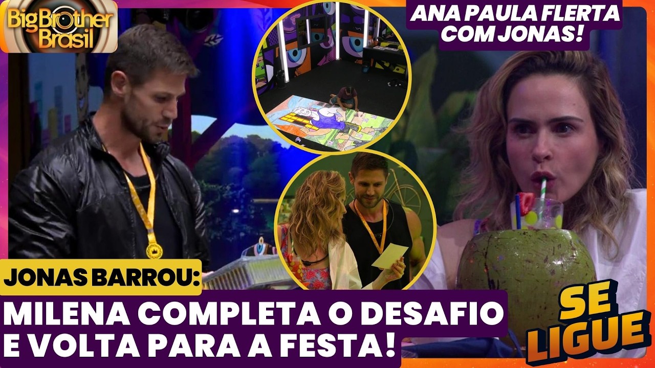 BBB 26 🔥 Na Festa Milena e barrada, mas cumpre o desafio! Ana Paula flerta com o Jonas e debocha!