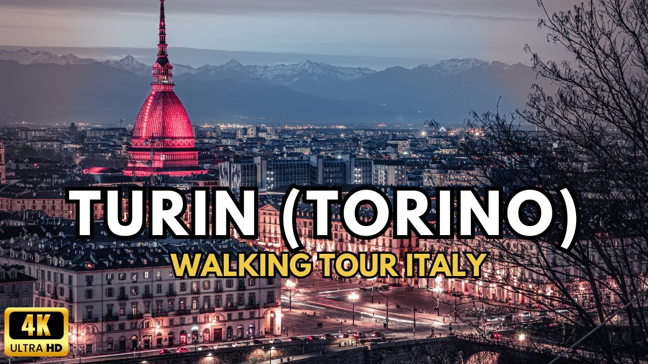 🎥 TURIN ( TORINO): Walking Tour Italy 🏛️ 4k 60 fps