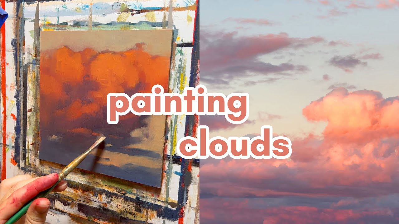 Paint with me - Cloud at sunset oil painting