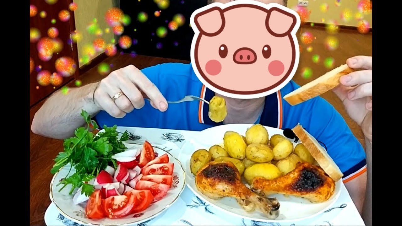 МУКБАНГ | МОЛОДОЙ КАРТОФЕЛЬ С КУРИЦЕЙ | MUKBANG | YOUNG POTATO WITH CHICKEN | eating show |먹방