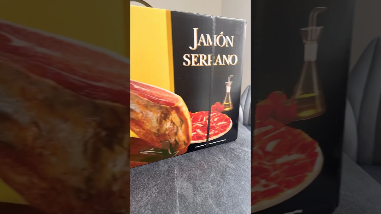 Unboxing Jam&oacute;n Serrano from Spain 🇪🇸 #viral #cooking #food #video #cook